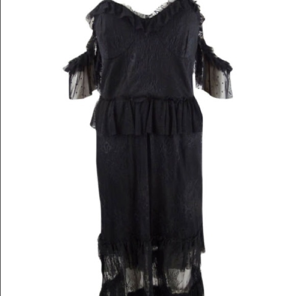 Bardot black lace dress size large - Picture 2 of 3